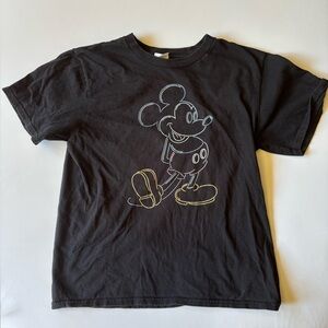 Disney Black Tee with Neon Mickey